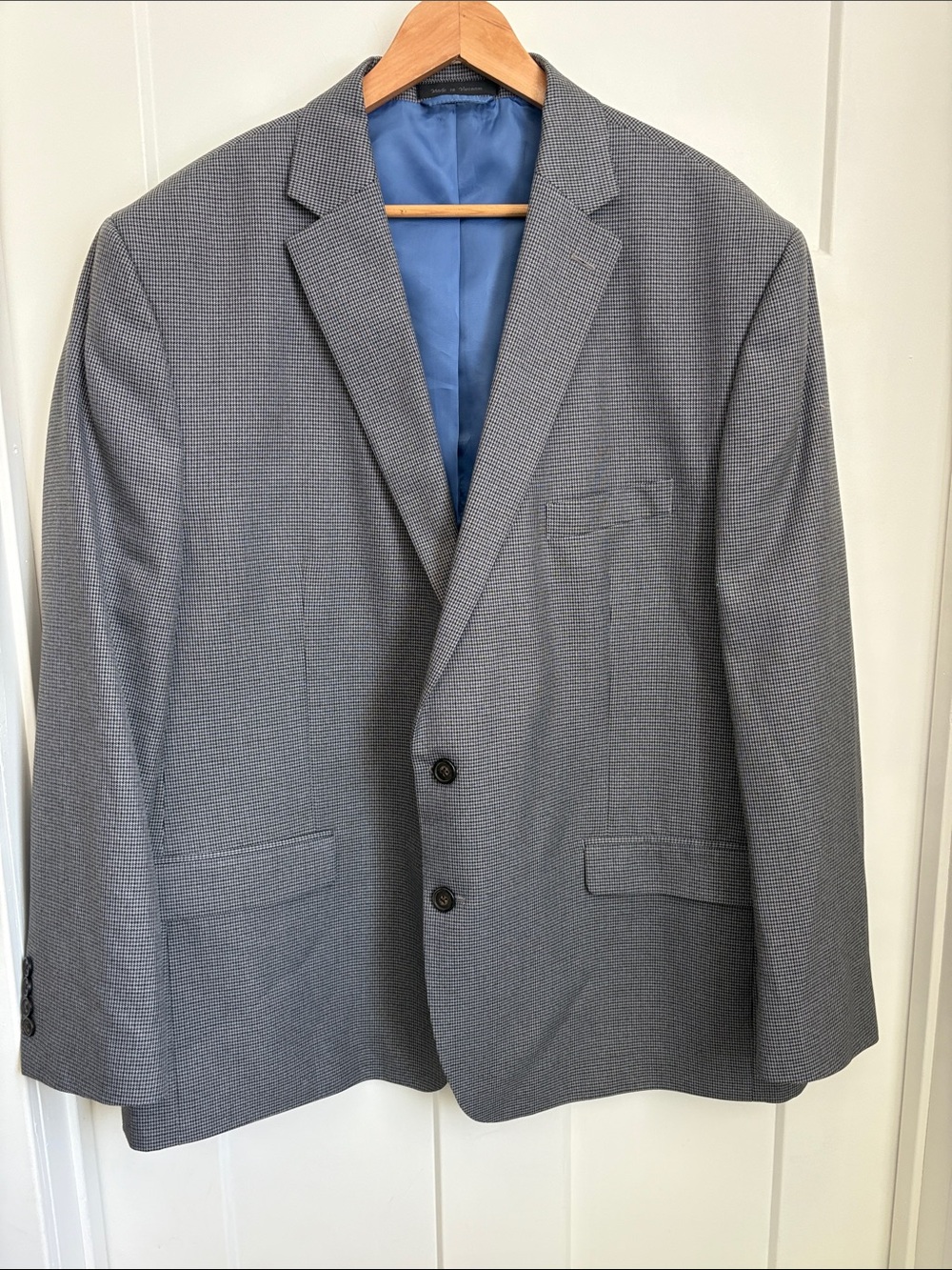 Chaps houndstooth Sport Coat with Blue Lining